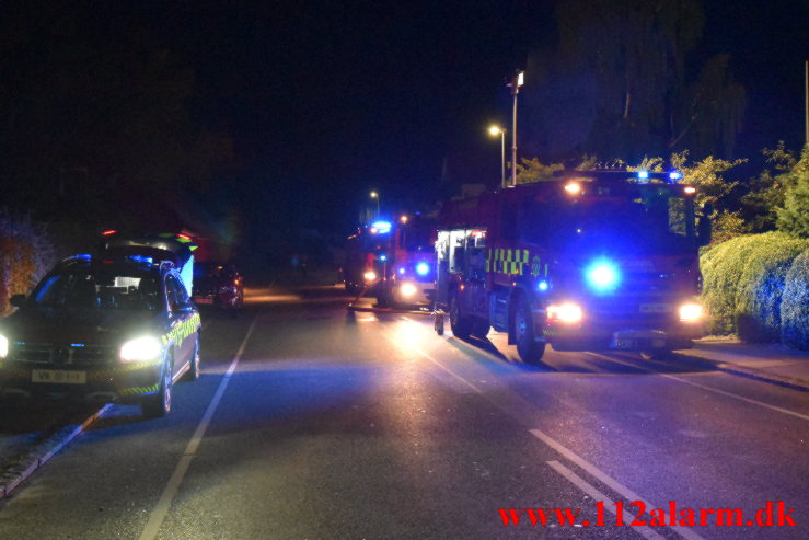 Brand i Villa. Vindingvej i Vinding. 15/09-2022. KL. 21:01.