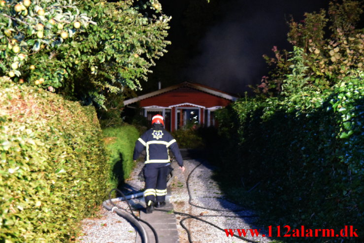 Brand i Villa. Vindingvej i Vinding. 15/09-2022. KL. 21:01.