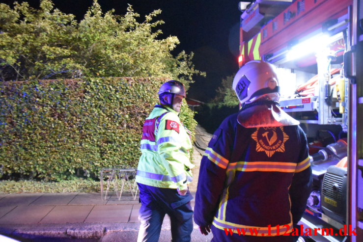 Brand i Villa. Vindingvej i Vinding. 15/09-2022. KL. 21:01.