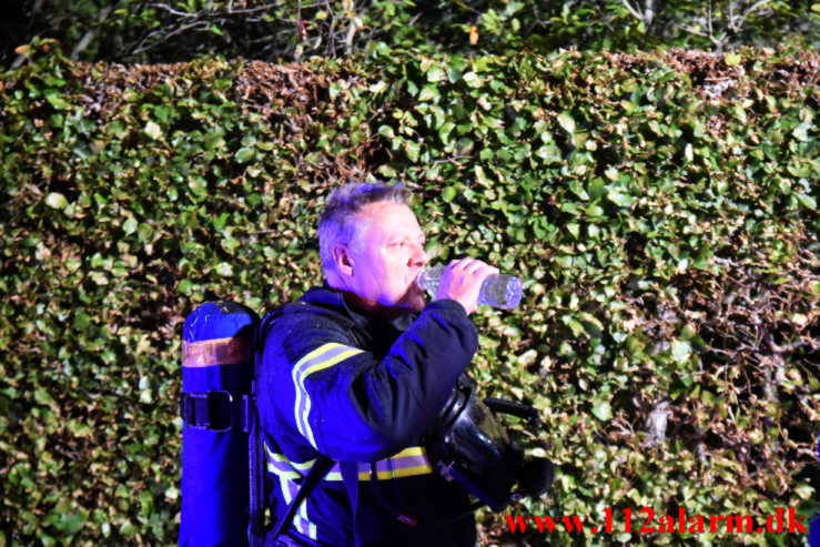 Brand i Villa. Vindingvej i Vinding. 15/09-2022. KL. 21:01.