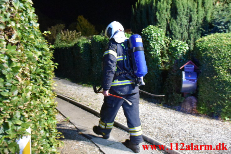 Brand i Villa. Vindingvej i Vinding. 15/09-2022. KL. 21:01.