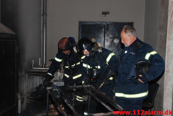 Melding lød på brand Etageejendom. Torvehallerne i Vejle. 26/10-2013. Kl. 08:18.