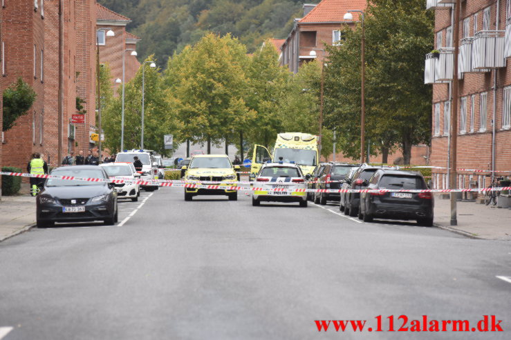 Dræbt med flere knivstik. Svendsgade i Vejle. 05/10-2022. KL. 11:00.