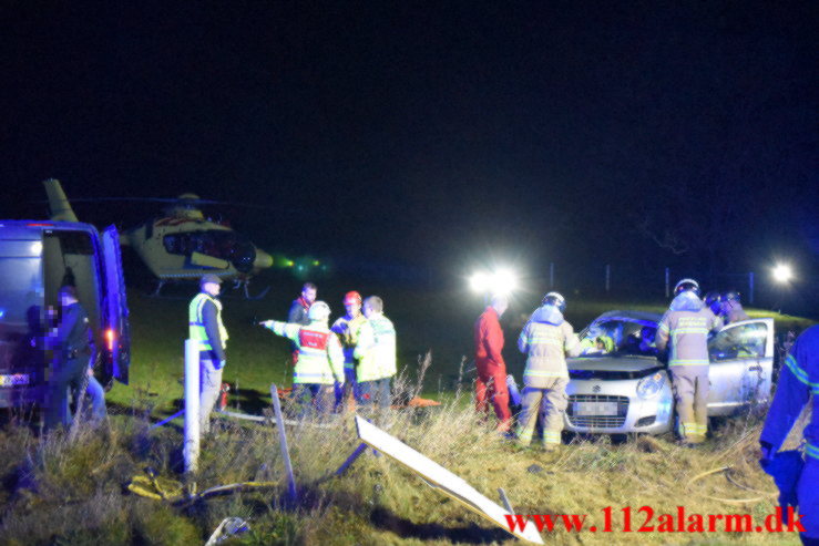 Alvorlig trafikuheld. Tørringvej i Sandvad. 19/10-2022. Kl. 20:14.