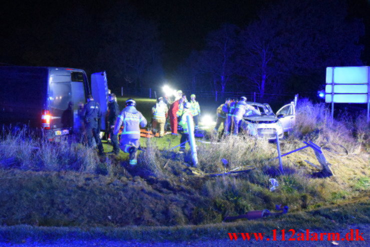 Alvorlig trafikuheld. Tørringvej i Sandvad. 19/10-2022. Kl. 20:14.