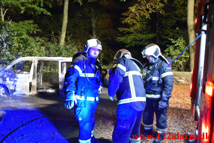 Satte ild til bilen og flygtet fra stedet. Nørreskoven ved Vejle. 01/11-2022. Kl. 20:58.