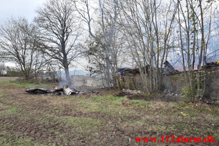 Gårdbrand. Kalhavevej i Rask Mølle. 17/11-2022. Kl. 11:14.