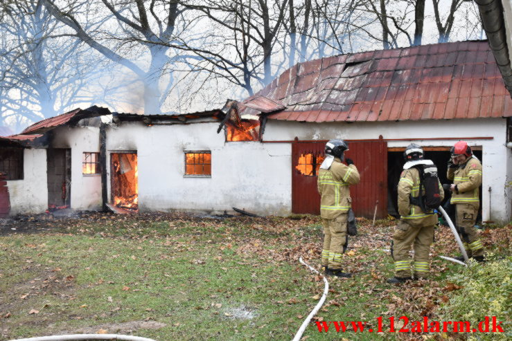 Gårdbrand. Kalhavevej i Rask Mølle. 17/11-2022. Kl. 11:14.