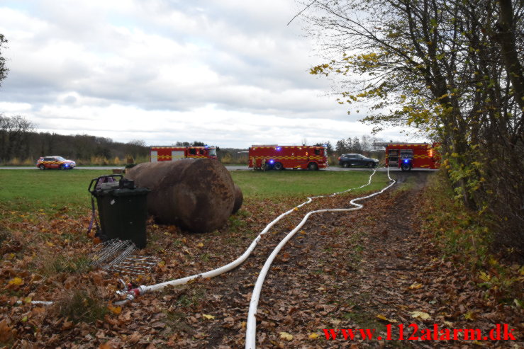 Gårdbrand. Kalhavevej i Rask Mølle. 17/11-2022. Kl. 11:14.