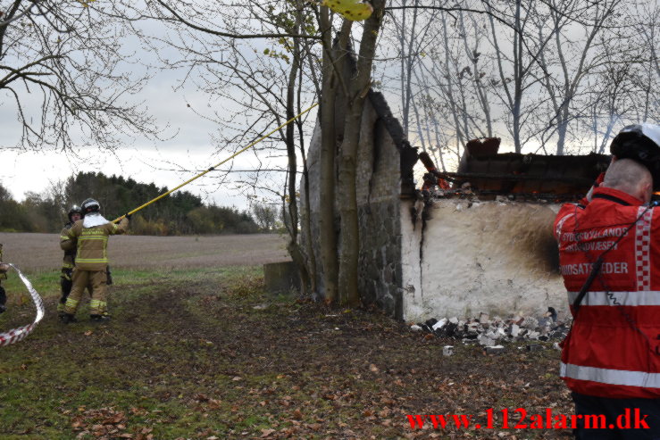 Gårdbrand. Kalhavevej i Rask Mølle. 17/11-2022. Kl. 11:14.