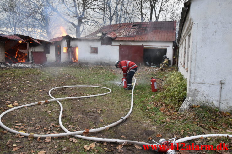 Gårdbrand. Kalhavevej i Rask Mølle. 17/11-2022. Kl. 11:14.