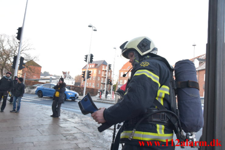 Ild i Etageejendom. Vestergade 47 i Vejle. 15/12-2022. KL. 15:02.