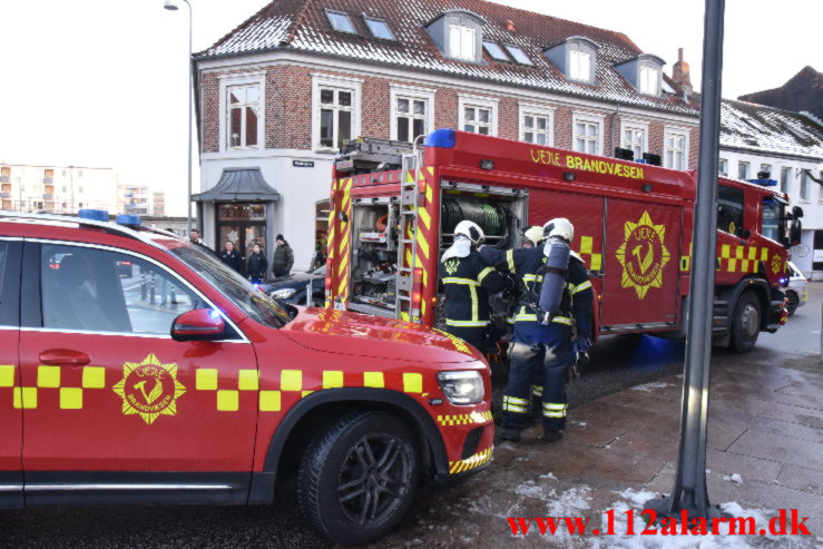 Ild i Etageejendom. Vestergade 47 i Vejle. 15/12-2022. KL. 15:02.