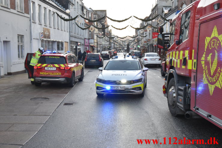 Ild i Etageejendom. Vestergade 47 i Vejle. 15/12-2022. KL. 15:02.