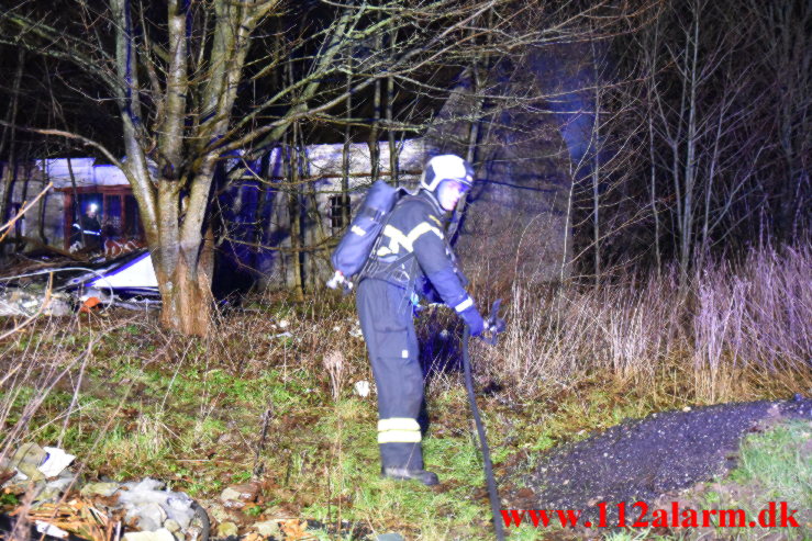 Brand i Villa. Grønlandsvej 261 i Vejle. 14/01-2023. KL. 02:48.