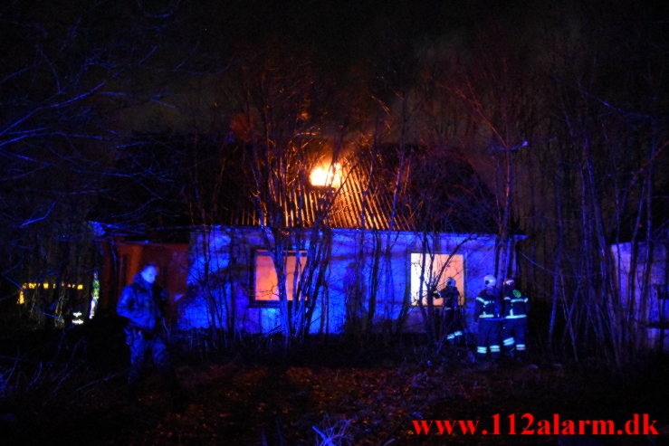 Brand i Villa. Grønlandsvej 261 i Vejle. 14/01-2023. KL. 02:48.