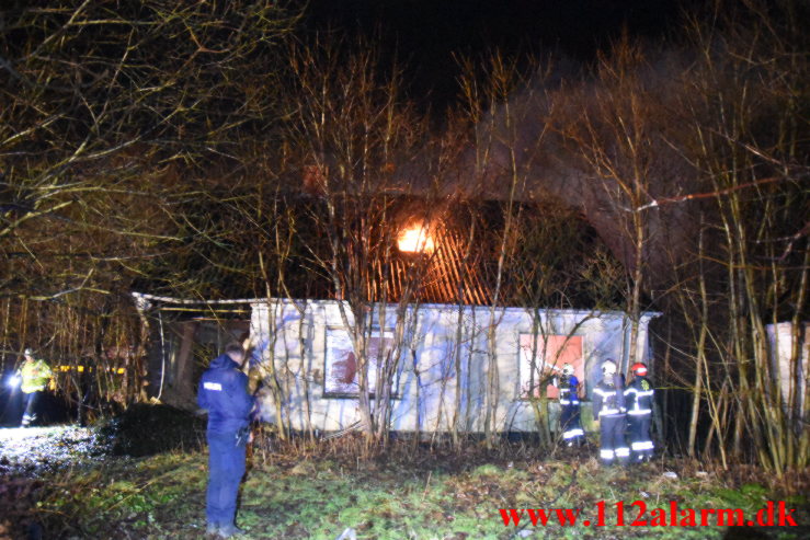 Brand i Villa. Grønlandsvej 261 i Vejle. 14/01-2023. KL. 02:48.