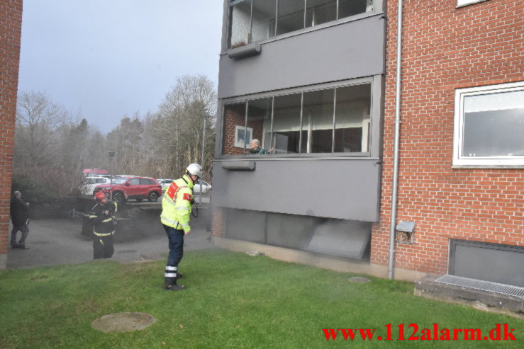 ild i en tørretumbler. Nørremarksvej 168 i Vejle Øst. 15/01-2023. Kl. 12:26.