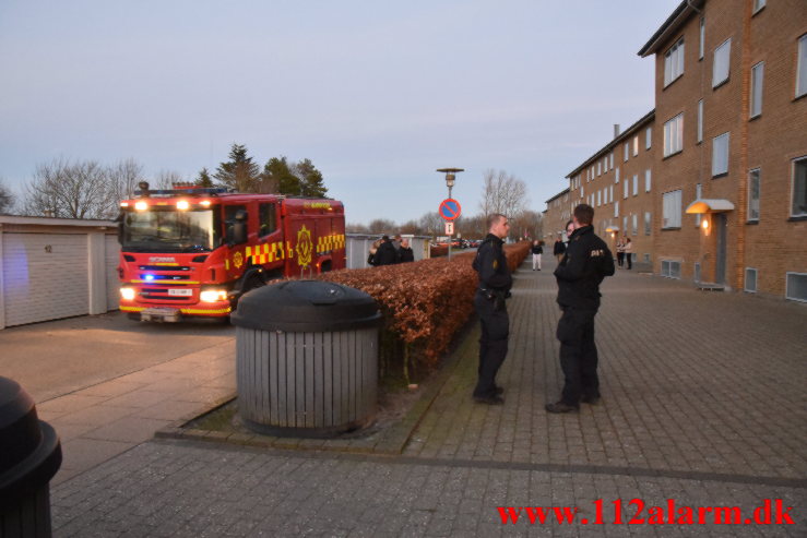 Ild i Lejlighed. Stjernevej 21 i Vejle. 26/02-2023. Kl. 18:02.