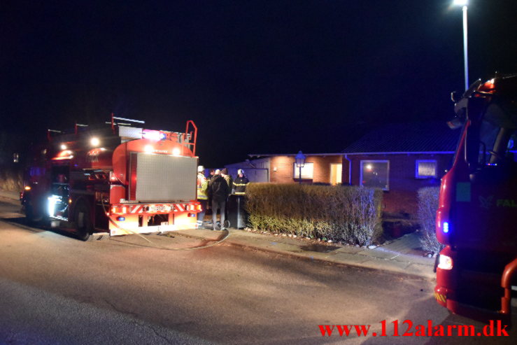 Brand i villa. Engvej i Gadbjerg. 03/03-2023. KL. 21:34.