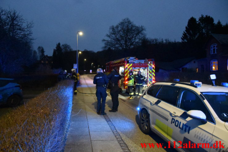 Brand i Villa. Grejsdalsvej i Vejle. 10/03-2023. KL. 18:33.