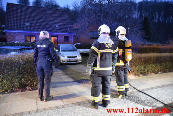 Brand i Villa. Grejsdalsvej i Vejle. 10/03-2023. KL. 18:33.