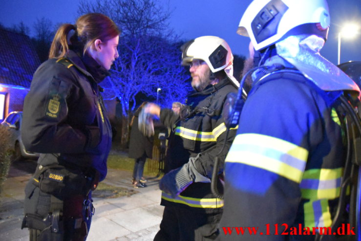 Brand i Villa. Grejsdalsvej i Vejle. 10/03-2023. KL. 18:33.