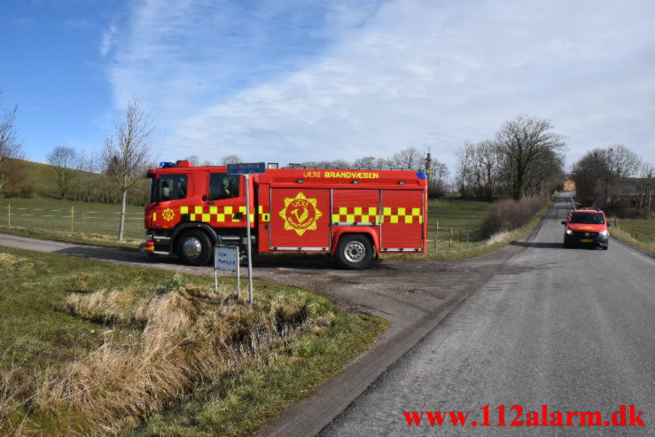 Gård Brand. Gl. Højenvej ved Højen. 14/03-2023. KL. 11:40.