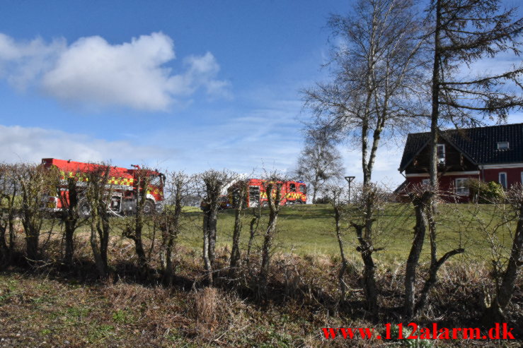 Gård Brand. Gl. Højenvej ved Højen. 14/03-2023. KL. 11:40.