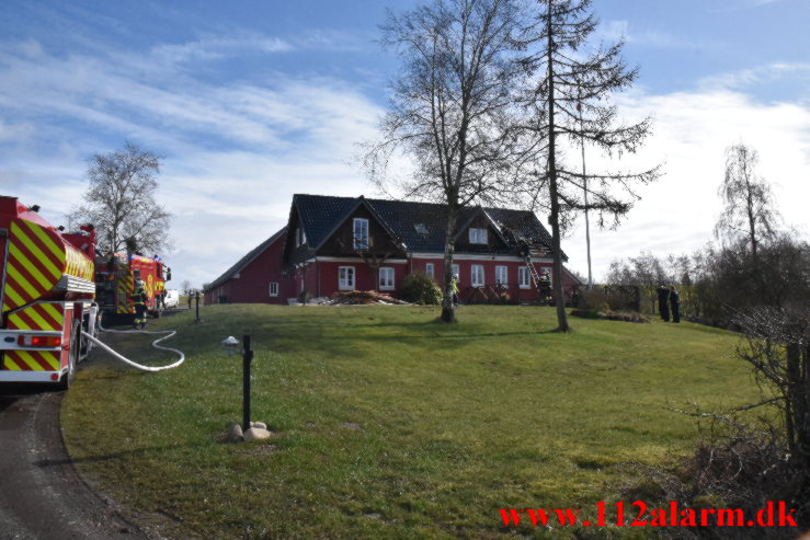 Gård Brand. Gl. Højenvej ved Højen. 14/03-2023. KL. 11:40.