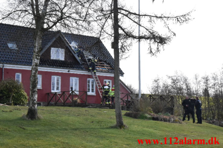 Gård Brand. Gl. Højenvej ved Højen. 14/03-2023. KL. 11:40.