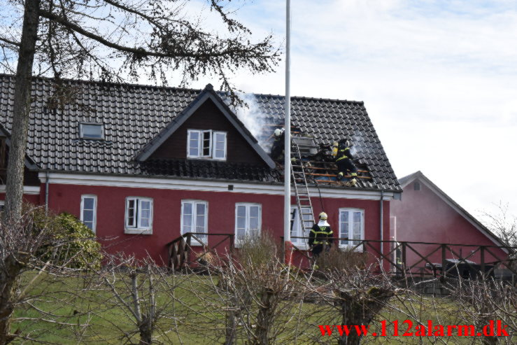 Gård Brand. Gl. Højenvej ved Højen. 14/03-2023. KL. 11:40.