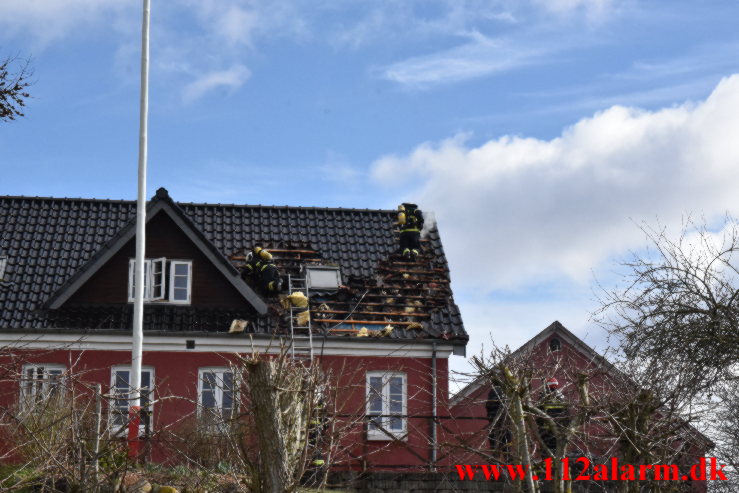 Gård Brand. Gl. Højenvej ved Højen. 14/03-2023. KL. 11:40.