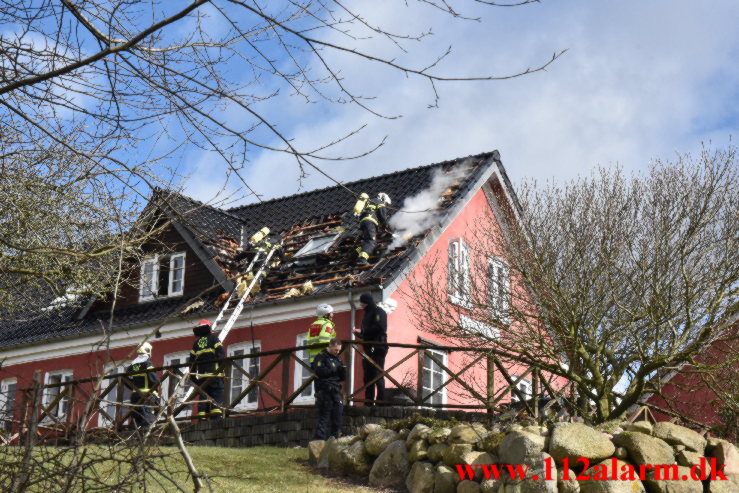 Gård Brand. Gl. Højenvej ved Højen. 14/03-2023. KL. 11:40.