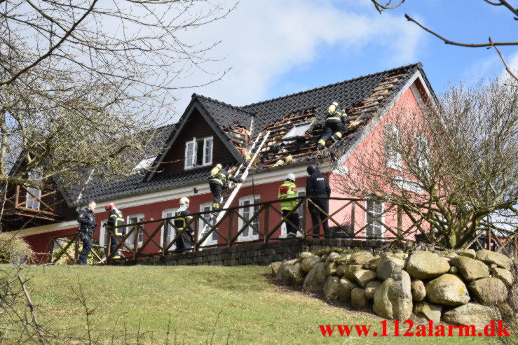 Gård Brand. Gl. Højenvej ved Højen. 14/03-2023. KL. 11:40.