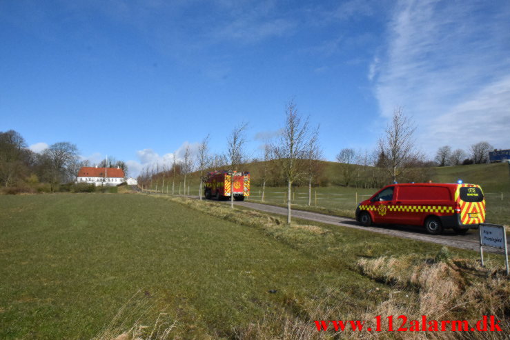 Gård Brand. Gl. Højenvej ved Højen. 14/03-2023. KL. 11:40.