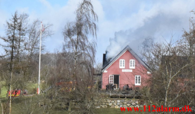 Gård Brand. Gl. Højenvej ved Højen. 14/03-2023. KL. 11:40.