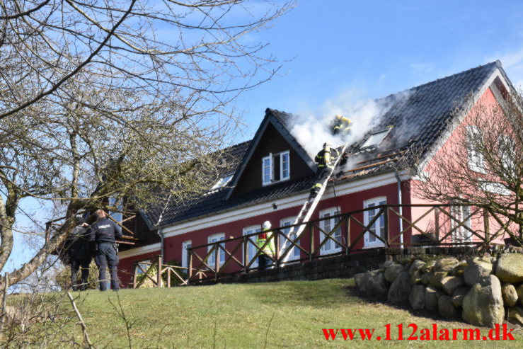 Gård Brand. Gl. Højenvej ved Højen. 14/03-2023. KL. 11:40.