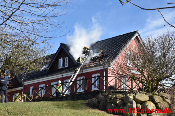 Gård Brand. Gl. Højenvej ved Højen. 14/03-2023. KL. 11:40.