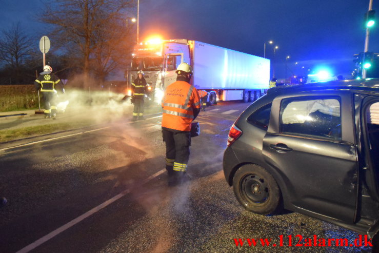 Over så lastbilen. Viborgvej i Vejle. 28/03-2023. KL. 20:03.