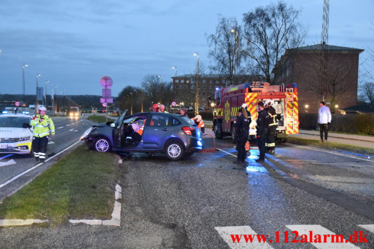 Over så lastbilen. Viborgvej i Vejle. 28/03-2023. KL. 20:03.