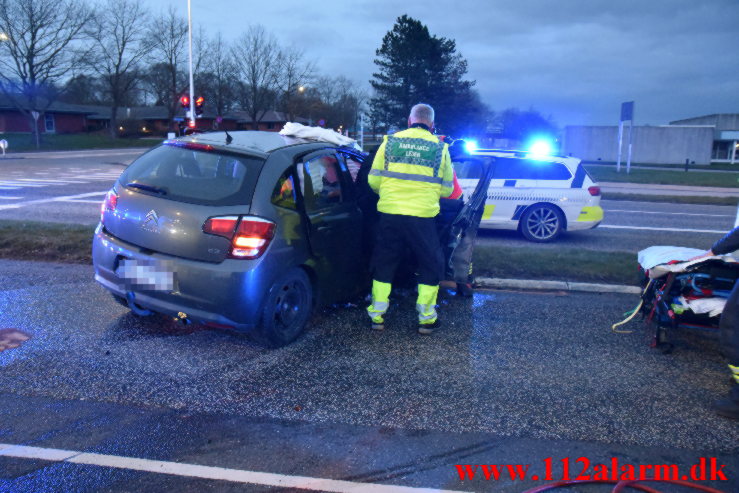 Over så lastbilen. Viborgvej i Vejle. 28/03-2023. KL. 20:03.