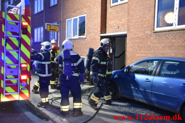 En gryde brændt på. Vardevej 144 i Vejle. 17/04-2023. KL. 20:33.