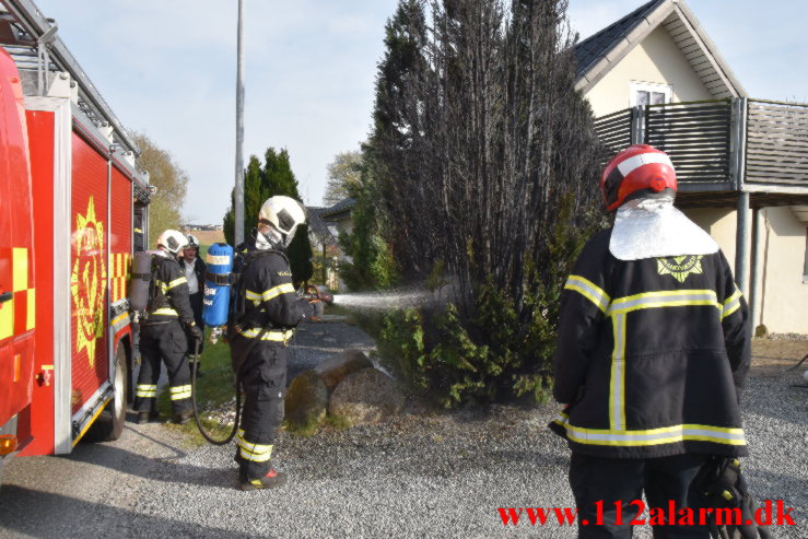 Endnu en gasbrænder. Høgsholtvej i Vejle. 22/04-2023. Kl. 17:37.