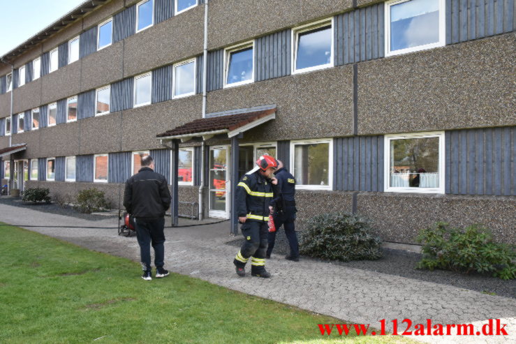 ild i køkken. Egely Alle 2 Vejle. 03/05-2023. KL. 15:44.