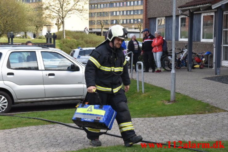 ild i køkken. Egely Alle 2 Vejle. 03/05-2023. KL. 15:44.