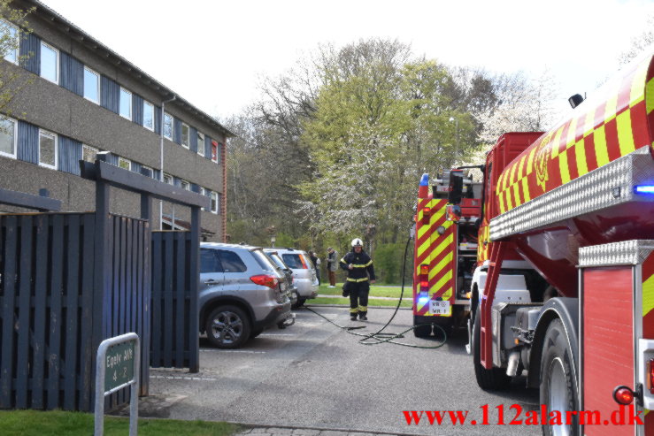 ild i køkken. Egely Alle 2 Vejle. 03/05-2023. KL. 15:44.