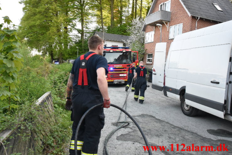 Brand i Varevogn. Skovvejen i Vejle. 13/05-2023. KL. 18:25.