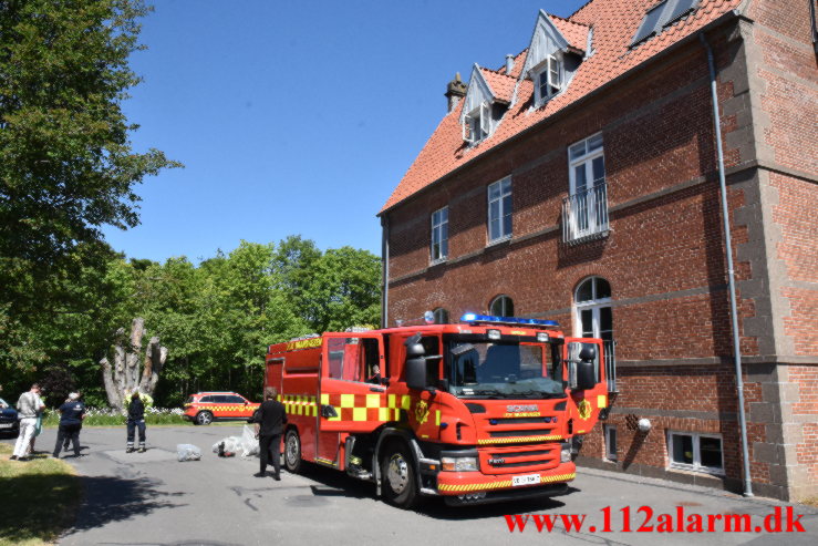 Ild i Soveværelse. Chr. Kellersvej i Børkop. 08/06-2023. Kl. 11:22.