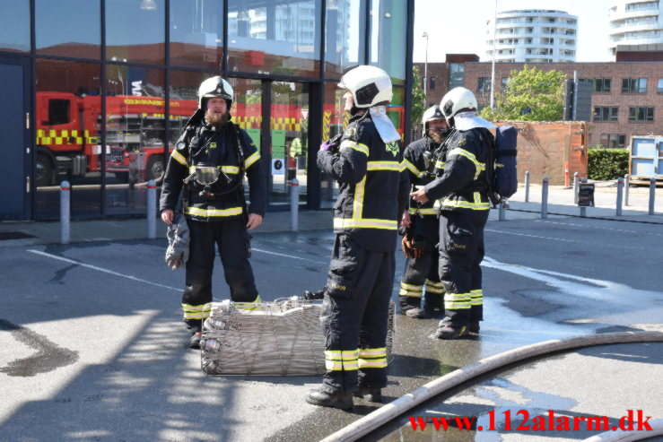 Brand i Elgiganten. Damhaven i Vejle. 11/06-2023. K. 16:01.